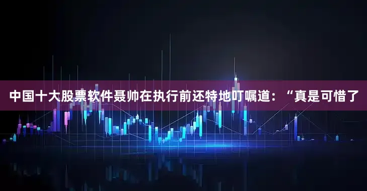 中国十大股票软件聂帅在执行前还特地叮嘱道：“真是可惜了