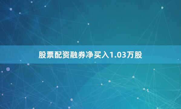 股票配资融券净买入1.03万股